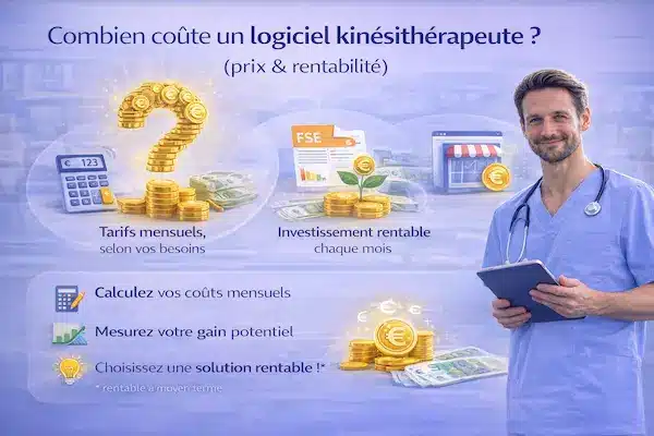 Coût et rentabilité d’un logiciel pour kinésithérapeute, entre abonnement mensuel, facturation et gains de productivité