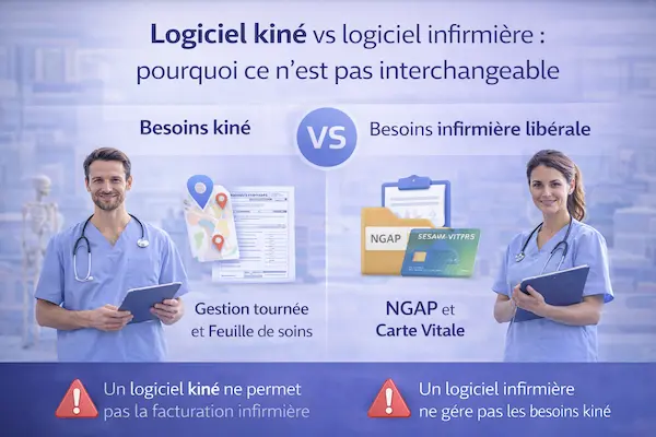 Comparaison entre les besoins d’un kinésithérapeute et ceux d’une infirmière libérale 