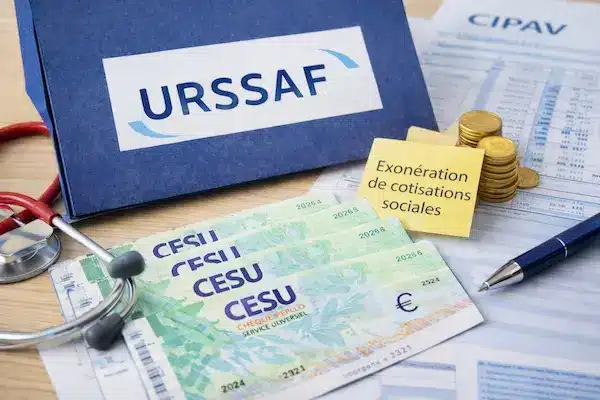 CESU préfinancé et régime social des professions libérales : documents URSSAF, exonération de cotisations sociales et impact sur l’assiette sociale