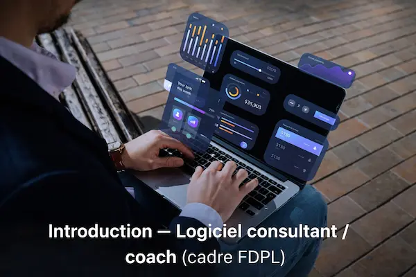 Logiciel pour consultant et coach avec tableau de bord de gestion, suivi d’activité et outils de pilotage pour indépendants