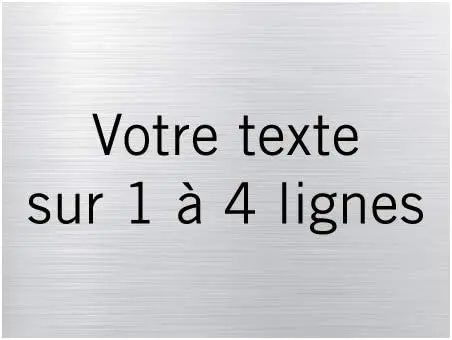 Plaque professionnelle aluminium gravée